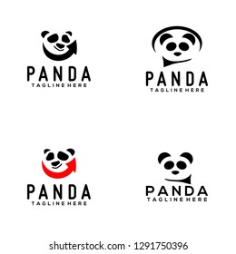 Panda Logos, Simple and Clean Design Logo Template