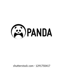 Panda Logos Simple Clean Design Logo Stock Vector (Royalty Free ...