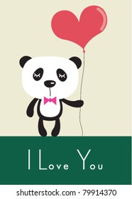 panda with love balloon 2