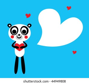 panda love greeting