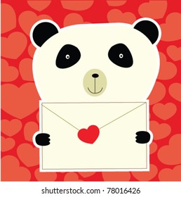 Panda with love letter 4