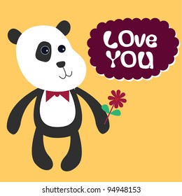 panda with love message 5