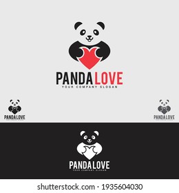 Panda Love Vector Design Template