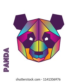 Panda | Low Poly | Colorful Polygonal Animal Set