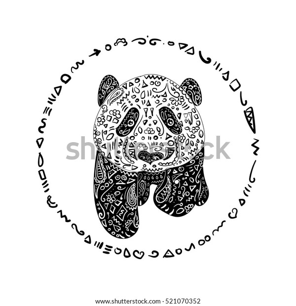 Download Panda Mandala Stock Vector (Royalty Free) 521070352