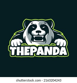 panda mascot cartoon illustration vector