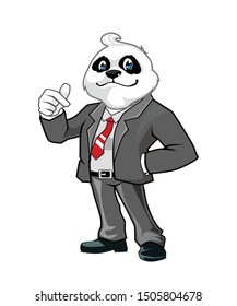 Panda mascot character in vector