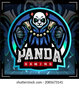 Panda mascot. esport logo badge