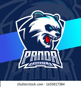 Panda mascot esport logo design