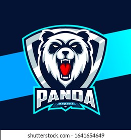 Panda Mascot Esport Logo Design