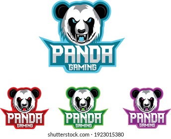 Panda Mascot Gaming Esport Logo Design