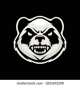 Panda mascot illustration logo vector