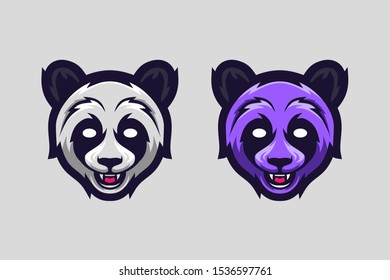 panda mascot logo design awesome
