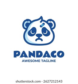 Panda Mascot Logo Design Template