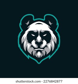panda mascot logo design vector with modern illustration concept style for badge, emblem and tshirt printing. panda head illustration.