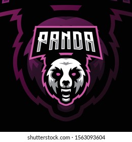 panda mascot logo esport gaming. panda mascot logo illustration.
