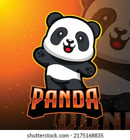 Panda mascot logo esport gaming.