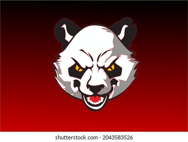 panda mascot logo for esport logos, icons,etc.