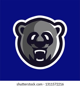 Panda mascot logo gaming vector template