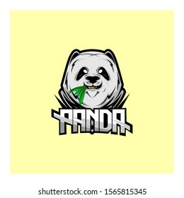 panda mascot logo team initial concept