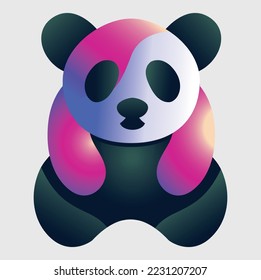Panda Mascot Logo, Panda vector design, Animal Gradient Logo Design, Panda Minimal logo, Branding, Creative logo designs, vector illustration, Sports Panda Vector Gradient Icon, Esports Symbol - Shutterstock ID 2231207207