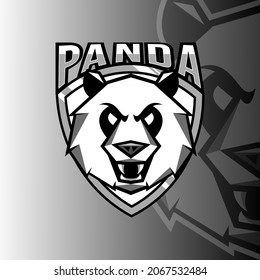Panda mascot logo, Vector illustration eps.10