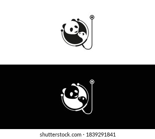 Panda Medical logo design eps