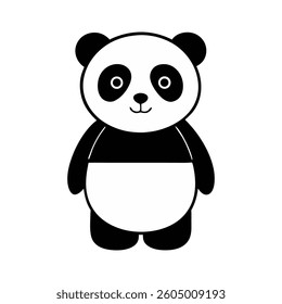 panda minimalist design with a white background