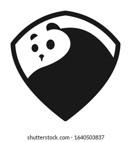 panda modern icon logo design