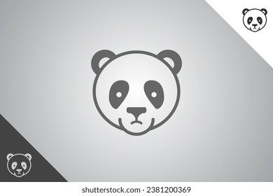 Panda modern logotype and symbol. Perfect logo for business related to animal, pet and veterinary. Isolated on background. Vector eps 10.