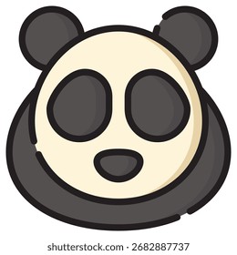Panda Modern Vector Icon – Minimal Illustration Symbol Template for Web Mobile App UI Design