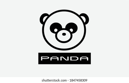 Diseño del logotipo del monólogo del monograma PANDA