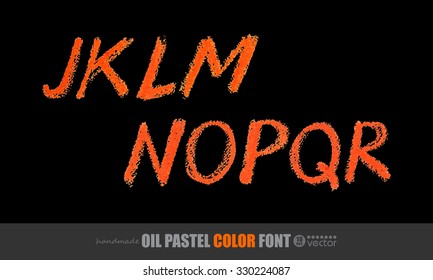 Panda Oil Pastel colors Font. PERFECT FOR: albums, children books, notebooks and magazines,
Greeting Cards, Invitations, T-shirts, Typographic Design.
Vector Illustration. 