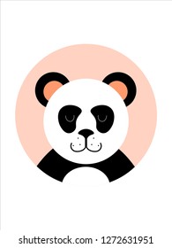 Panda on light background