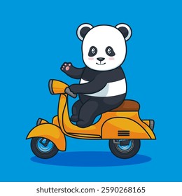 Panda on a Scooter Adventure