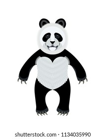 panda on white background
