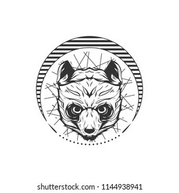 panda ornament tattoo design for tshirt apparel
