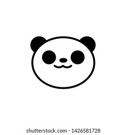 Panda (Outline Stroke Animal Icon Vector Illustration - Vector)