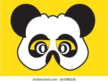 Panda party mask face