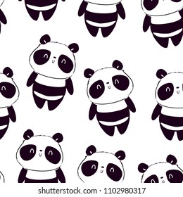 Panda pattern seamless background