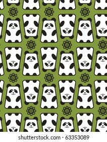 Panda pattern. Vector Illustration.