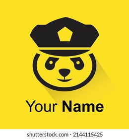 Panda Police logo symbol icon design