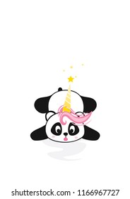 Panda-Poster, Dream-Panda, Unicorn-Panda, Panda-Kunst, druckbares Poster, Kinderzimmer-Poster, trendige Tiere, 