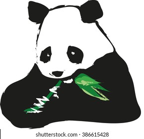 Panda for print, fabric, textile, ceramic