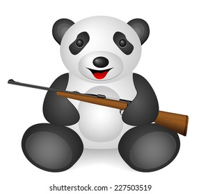 Panda rifle on a white background.