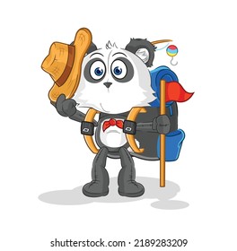 the panda scout vector. cartoon character