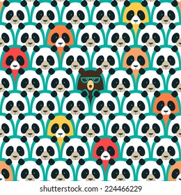 Panda Seamless Cartoon Pattern