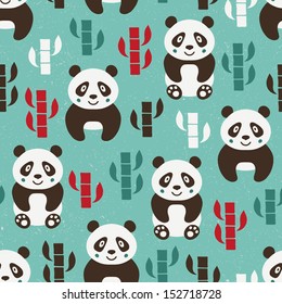 panda seamless pattern