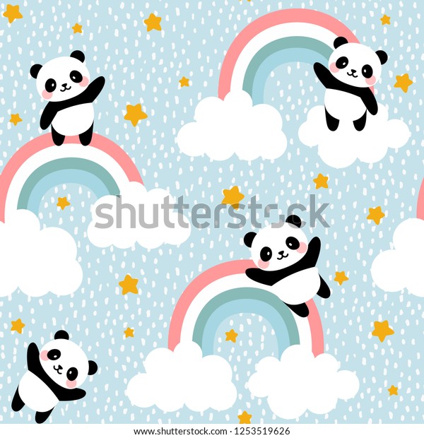 Odkryj Panda Bez Szwu Wzor Tla Szczesliwy Stockowych Obrazow W Hd I Miliony Innych Beztantiemowych Zdjec Stockowych Ilustracji I Wektorow W Kolekcji Shutterstock Codziennie Dodajemy Tysiace Nowych Wysokiej Jakosci Obrazow