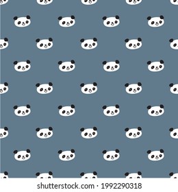 Panda Seamless Pattern. Vector illustration. Great for birthday, party, gift wrapping, wallpaper, textile and scrapbook 